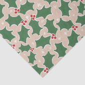 Whitepaper met rode en groene holly tissuepapier (Detail)