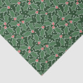 Whitepaper met rode en groene holly tissuepapier (Detail)