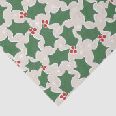 Whitepaper met rode en groene holly tissuepapier (Detail)