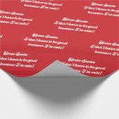 Whitepaper met rode kerstwrapping, beste kerstman cadeaupapier (Hoek)