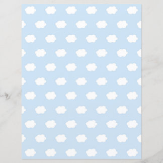 Whitepaper over Cloud Scrapbook over Blue Sky