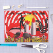 Whitepaper over Girl Power Tissue Tissuepapier (Craft)