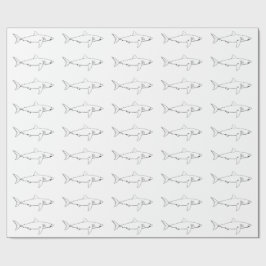 Whitepaper over grote haaienvulling cadeaupapier