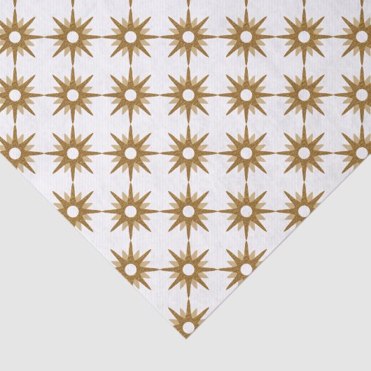 Whitepaper over het roestvrij goudstars-patroon tissuepapier (Detail)