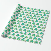 Whitepaper over het Shamrock Pattern-pakket Cadeaupapier (Uitgerold)