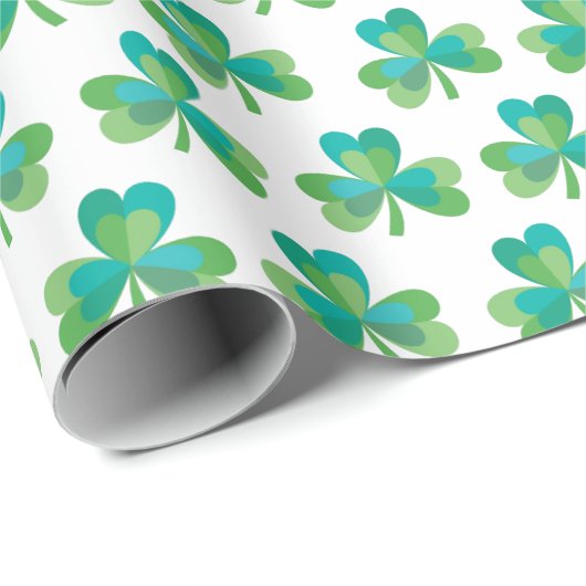 Whitepaper over het Shamrock Pattern-pakket Cadeaupapier (Rol Hoek)