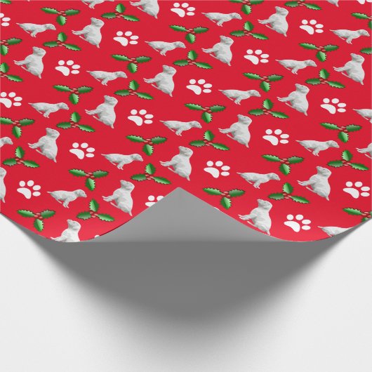 Whitepaper over kerstcadeautjes met gebak cadeaupapier (Hoek)