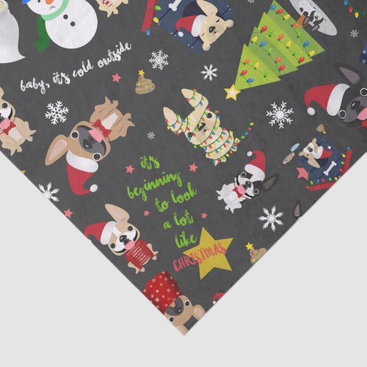 Whitepaper over kerstfeestdagen in bulledog tissuepapier (Detail)