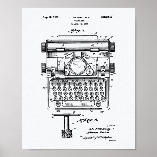 Whitepaper over patentkunst voor schrijfmachine 19 poster (Voorkant)
