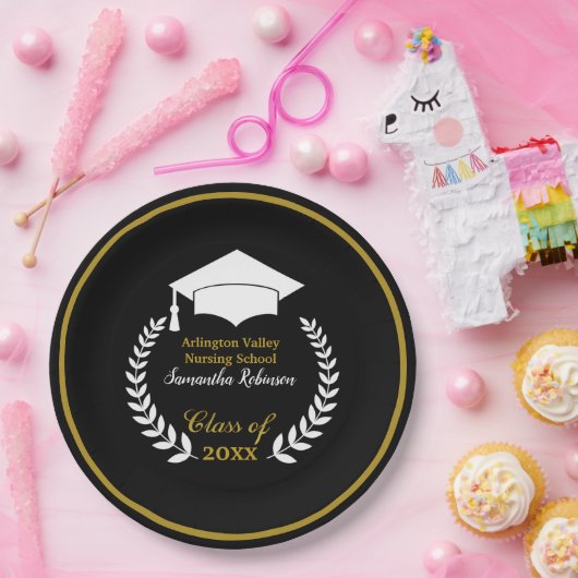 Whitepaper over Pet Graduing Party-Bord Afstudeerd Papieren Bordje (Feest)