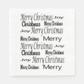 Whitepaper over prettige kerst, Napkins Servet (Voorkant)