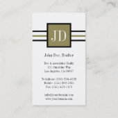 Whitepaper over Residential Realtor Broker Monogra Visitekaartje (Achterkant)