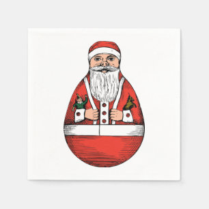Whitepaper over "Rolly Polly Santa Speelgoed" Napk Servetten