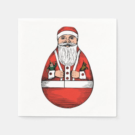 Whitepaper over "Rolly Polly Santa Speelgoed" Napk Servetten (Voorkant)