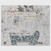 Whitepraperpapier op witte en grijze betonwal cadeaupapier (Vlak)