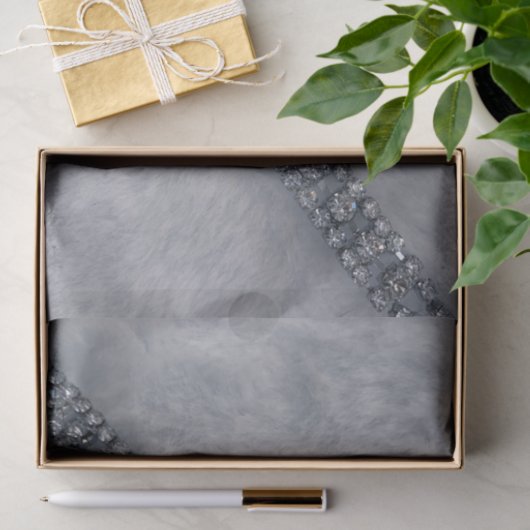 Whiter Faux-papier en diamanten Tissuepapier (Geschenk)