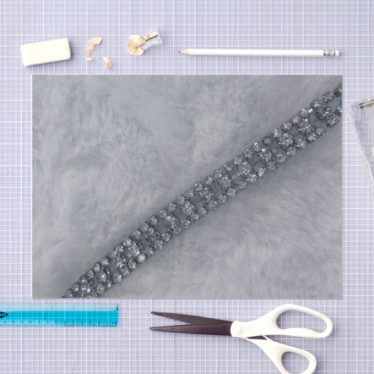 Whiter Faux-papier en diamanten Tissuepapier (Craft)