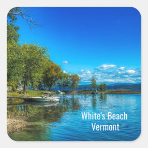 White's Beach, Vermont Vierkante Sticker