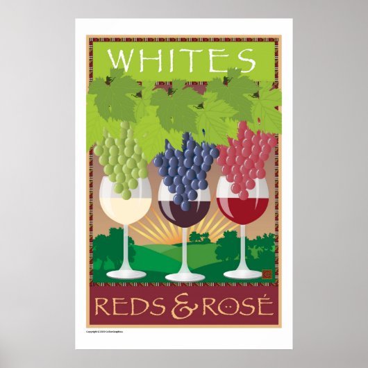 Whites, Reds en Rosé-Print Poster (Voorkant)