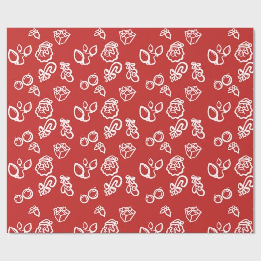 Whitescherm kerstpapier cadeaupapier (Vlak)