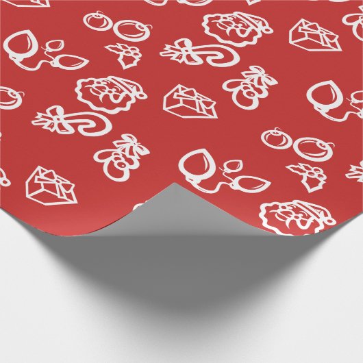 Whitescherm kerstpapier cadeaupapier (Hoek)