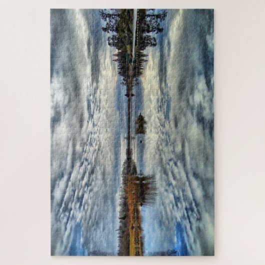 Whiteshel herfst Reflection Jigzaag Puzzle Legpuzzel (Verticaal)