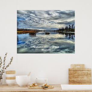 Whiteshel herfst Reflection Poster Print