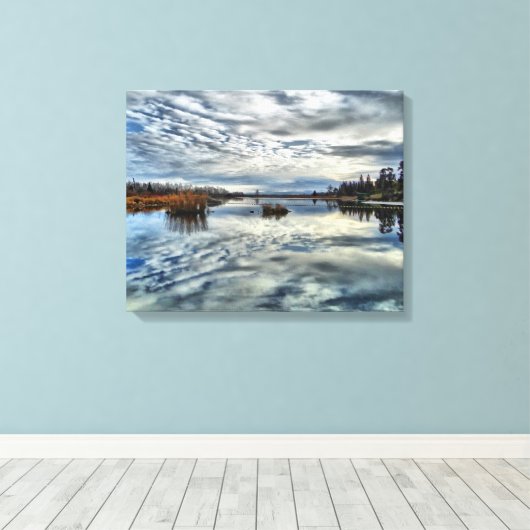 Whiteshell Nalection Stretch Canvas Afdrukken (Insitu (Houten vloer))