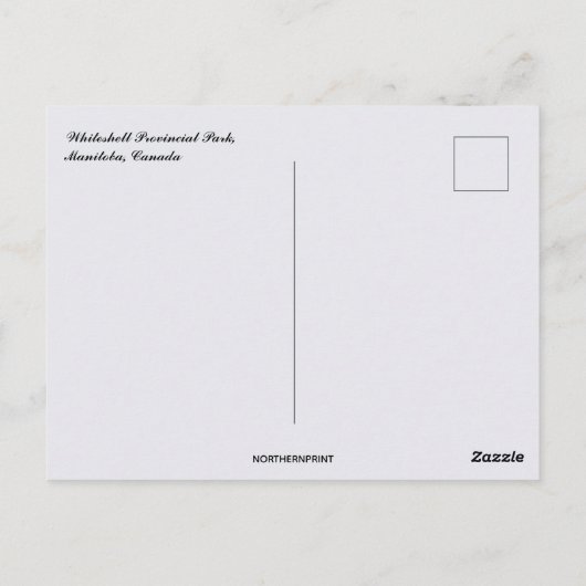 Whiteshell Provincial Park Manitoba Canada Briefkaart (Achterkant)