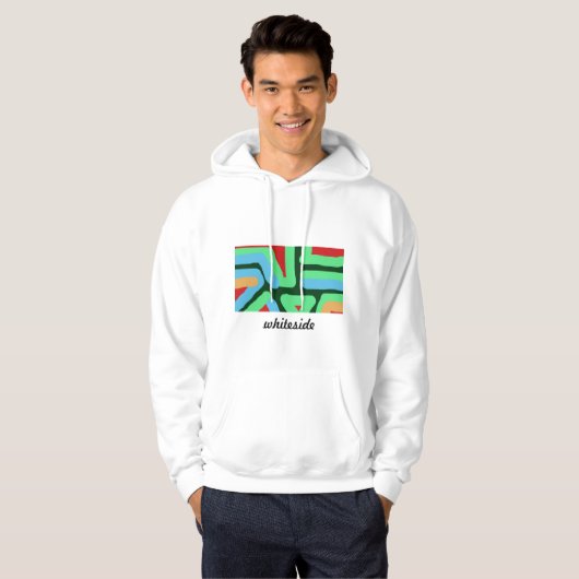 Whiteside abstracte hoodie (Voorkant volledig)