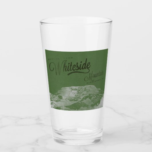 Whiteside Mountain Letterpress stijl pint glas (Voorkant)
