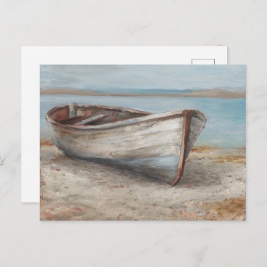 Whitespoed Boat op de kust Briefkaart (Voorkant / Achterkant)