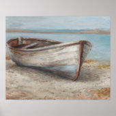 Whitespoed Boat op de kust Poster (Voorkant)