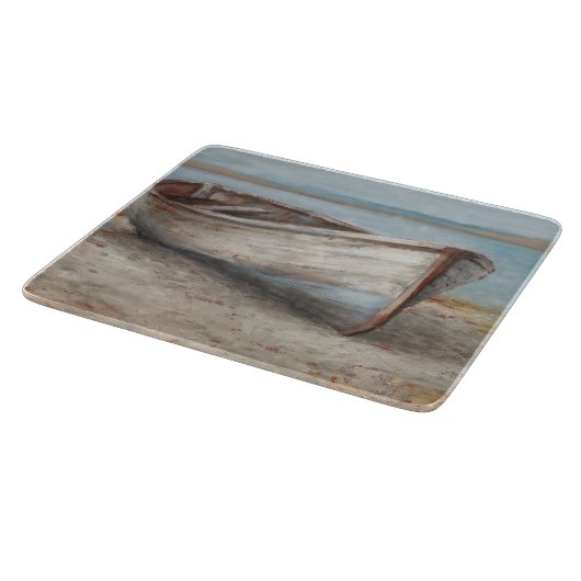 Whitespoed Boat op de kust Snijplank (Hoek)