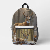 Whitetail Buck Bedrukte Rugzak (Voorkant)