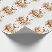 Whitetail Buck Bos Kerstmis Cadeaupapier (Hoek)