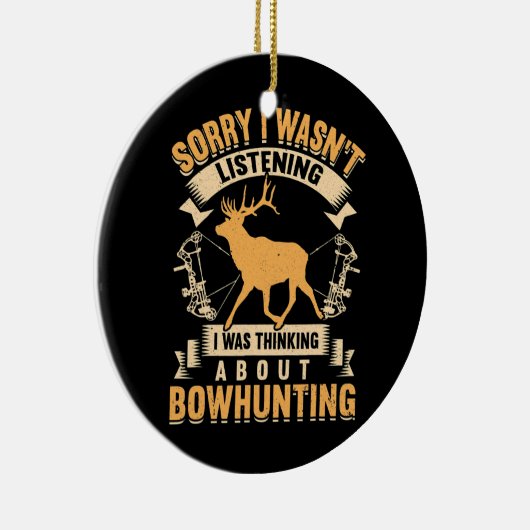 Whitetail Buck Bowhunting Deer Hunter Keramisch Ornament (Rechts)