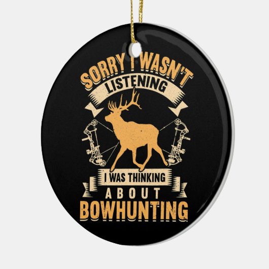 Whitetail Buck Bowhunting Deer Hunter Keramisch Ornament (Links)