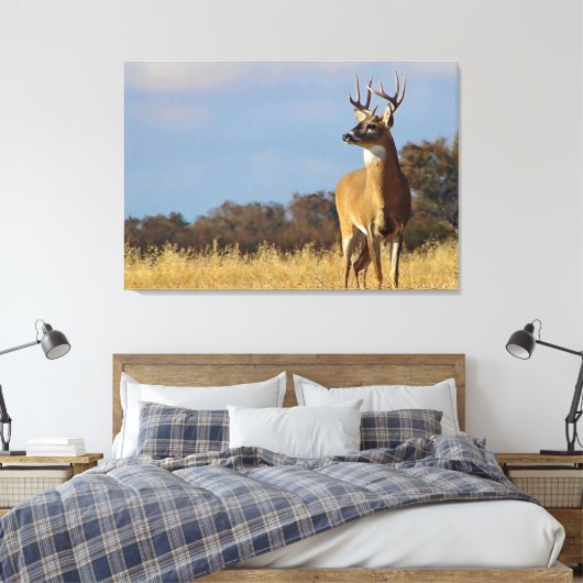Whitetail Buck Canvas Print (Insitu (Slaapkamer))