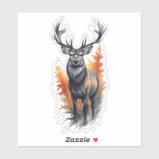 Whitetail Buck Custom-Cut Vinyl Sticker (Vel)