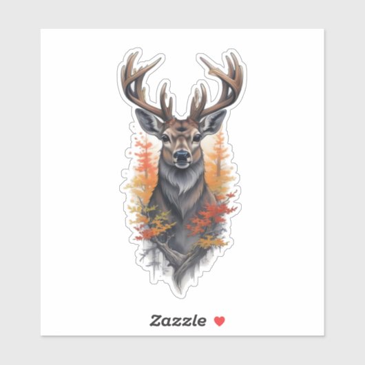 Whitetail Buck Custom-Cut Vinyl Sticker (Vel)