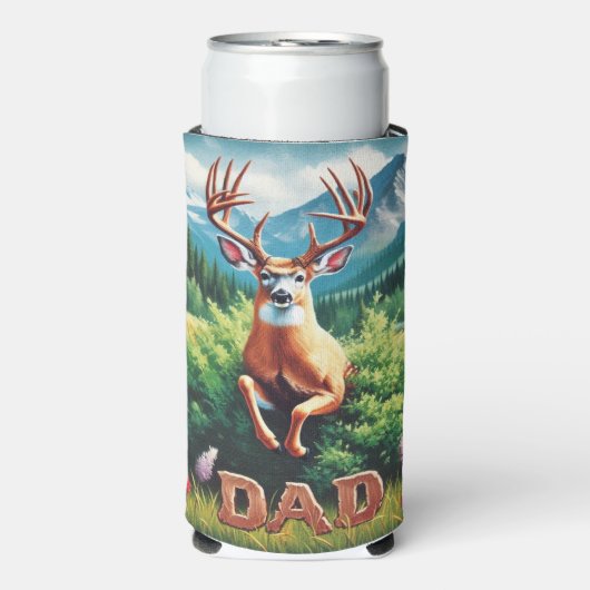 Whitetail Buck Dad Seltzer Blikjeskoeler (Seltzer Voorkant)