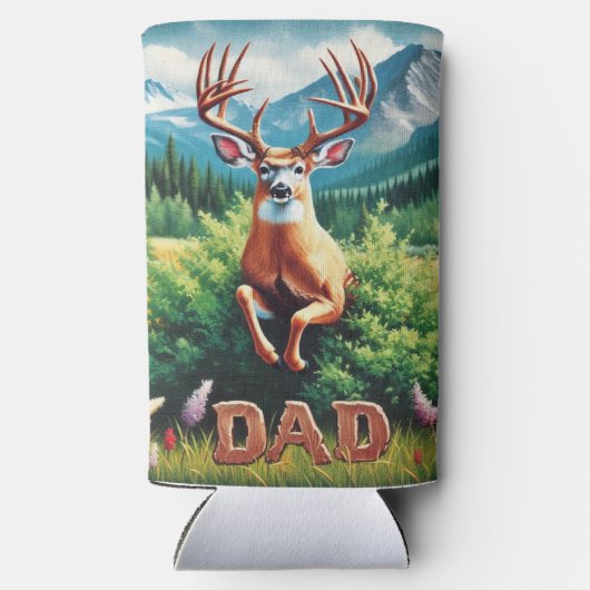 Whitetail Buck Dad Seltzer Blikjeskoeler (Achterkant)