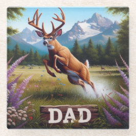 Whitetail Buck Deer Dad Glazen Onderzetter