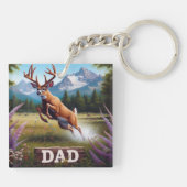 Whitetail Buck Deer Dad Sleutelhanger (Achterkant)