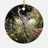 Whitetail Buck Deer geweldige jagen Keramisch Ornament (Voorkant)