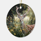 Whitetail Buck Deer geweldige jagen Keramisch Ornament (Links)