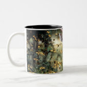 Whitetail Buck Deer geweldige jagen Tweekleurige Koffiemok (Links)