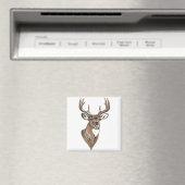 Whitetail Buck Deer Head Magneet (Insitu (Vaatwasser))
