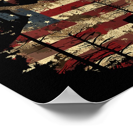 Whitetail Buck Deer Hunting 4th of July Verenigde  Poster (Hoek)